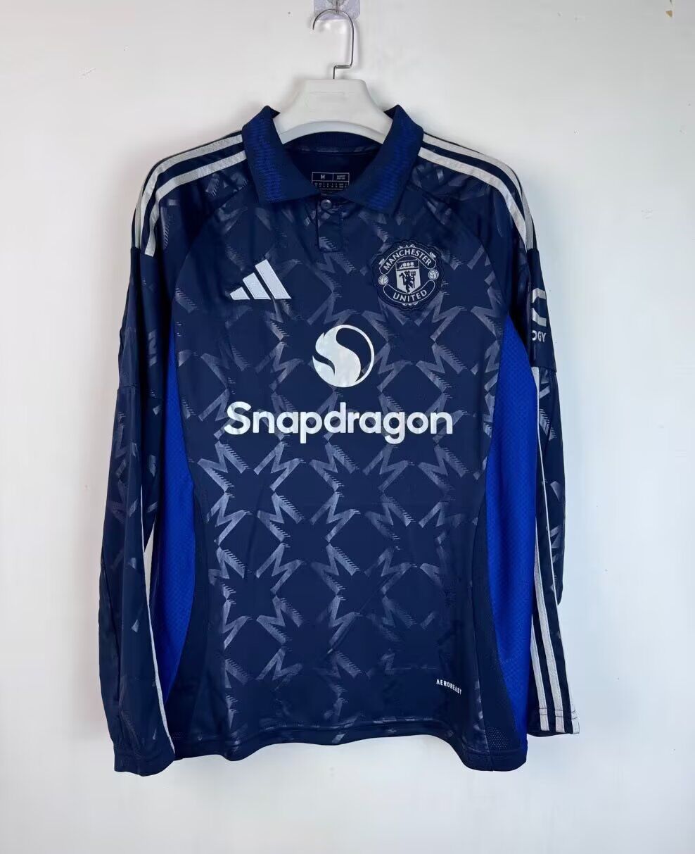 AAA Quality Manchester Utd 24/25 Away Dark Blue Long Jersey